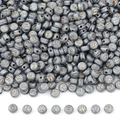 Perline rotonde in acrilico argento con lettere dorate per creazione gioielli DIY - Grigio con Lettere Oro