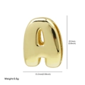 Goldener Buchstabe A Anhänger für Damen mit 20,5mm Höhe und 6,6g Gewicht im Detail - Groß / Buchstabe A / Gold