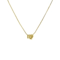 18k gold plated Virgo zodiac pendant necklace with a sleek bubble design and box chain - Virgo