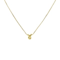 18k gold plated brass necklace with round Taurus constellation symbol pendant and box chain - Taurus