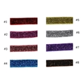 Pulsera elástica de lentejuelas en forma de corazón en ocho colores metálicos brillantes - Letra A / Rojo Oscuro