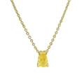 Minimalist 18k gold plated necklace with a pear-cut yellow November birthstone pendant - November Necklace (Citrine Yellow)