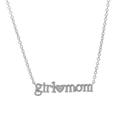 Collar plateado para mamá con colgante de corazón brillante para el día de la madre - Estilo Girl Mom (FN50390404W)
