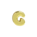 Poliertes goldenes Messing-A-Z-Blasenbuchstabe G Anhänger für DIY Halsketten Schmuck - Nur Anhänger (Ohne Kette) - Buchstabe C