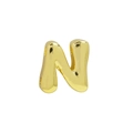Polierter goldener Buchstabe N Anhänger für personalisierte DIY-Halsketten und Armbänder - Nur Anhänger (Ohne Kette) - Buchstabe N