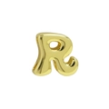 Polierte goldene 3D-Metallbuchstabe R Perle für personalisierten DIY-Schmuck - Nur Anhänger (Ohne Kette) - Buchstabe R