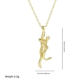 Collana dorata con ciondolo coppia che si abbraccia misure 3cm per 1,2cm - Collana 4 - Oro