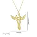 Collana dorata con ciondolo abbraccio per coppie, dimensioni 3.2cm altezza e 2.5cm larghezza - Collana 5 - Oro