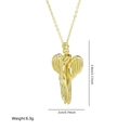 Collana con ciondolo angelo dorato per coppie con ciondolo da 2,9cm x 2cm - Collana 6 - Oro
