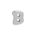Polierter silberfarbener Buchstabe B Charm mit Löchern für DIY-Schmuckherstellung - Silber B (Anhänger Ohne Kette)