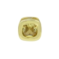 Quadratischer goldener Anhänger mit einem gelben Zirkonia-Geburtsstein im Kissenschliff - November - Gold