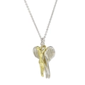 Collana coppia abbraccio d'angelo con pendente bicolore oro e argento su catena - Collana 6 - Argento & Oro
