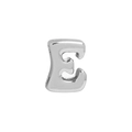 Polierter silberner Messing-Anhänger mit dem Großbuchstaben E für DIY-Halsketten - Silber E (Anhänger Ohne Kette)