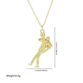 Collana con ciondolo abbraccio dorato per coppie, misura 3.4cm x 1.2cm, 6.2g - Collana 7 - Oro