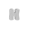 Polierter silberner 3D-Buchstabe H Anhänger für DIY-Halsketten Zubehörteil - Silber H (Anhänger Ohne Kette)