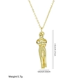 Collana con ciondolo a figura di abbraccio astratto in oro con finitura lucida liscia - Collana 9 - Oro