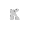 Poliertes silbernes Ballon-Buchstabe K Anhänger aus 3D-Messing für DIY Halsketten - Silber K (Anhänger Ohne Kette)