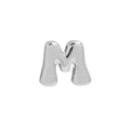 DIY Silber Messing Großbuchstabe M Anhänger mit hochglanzpolierter Spiegeloberfläche - Silber M (Anhänger Ohne Kette)