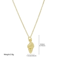 Golden conch shell pendant necklace with minimalist metal spiral texture and fine chain - Conch Style / Pendant Only