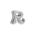 Poliertes silbernes Messing 26-Buchstaben-R-Anhänger für DIY-Namenskombinationsketten - Silber R (Anhänger Ohne Kette)