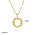 Collier doré avec pendentif cercle de coquillages et chaîne torsadée polie - Anneau Coquillage (Style 2) / Pendentif Seul (Sans Chaîne)