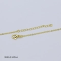 Golden 1.5x2mm link chain accessory with lobster clasp and extender for DIY necklaces - O-Chain (Chain Only (Without Pendant))