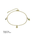 Gold anklet featuring blue star, seashell, and sea turtle charms for summer beach style - Blue Zircon Star Shell Turtle Style (Style 3)