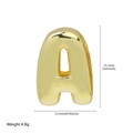 Poliert Goldener Buchstaben-Anhänger A für DIY-Schmuck, 15,7 mm hoch und 11,5 mm breit - Klein / Buchstabe A / Gold