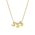 Collier plaqué or 18k avec pendentif triple chiffre angélique 555 haute brillance - Collier / 555 Or