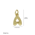 Ciondolo lettera A in oro lucido con dimensioni 14,9mm per 7,7mm e peso di 1g - A (Solo ciondolo)
