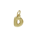 Kleiner 18K vergoldeter Bubble-Buchstabe D Anhänger für DIY-Schmuck und Ketten - D (Nur Anhänger)
