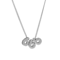 Collier argenté poli numéro d'ange 666 avec finition 18k sur une fine chaîne à maillons - Collier / 666 Argent
