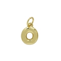 3D-Buchstabe O Anhänger in poliertem Gold-Finish für DIY-Layering-Halsketten - O (Nur Anhänger (Ohne Kette))