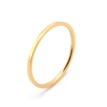 Bague minimaliste en acier inoxydable doré avec une finition polie brillante - US 6 / Or