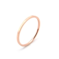 Bague mince minimaliste en acier titane rose doré avec une surface polie et plate - US 6 / Or rose