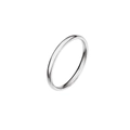 Bague minimaliste en acier inoxydable plaqué or 18k avec une finition miroir brillante - US 5 / Argent