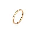 Bague fine minimaliste plaquée or 18k en acier inoxydable poli pour femmes - US 5 / Or