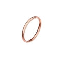 Bague anneau minimaliste en acier inoxydable plaqué or rose 18 carats - US 5 / Or rose