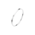 Anillo estrecho minimalista de acero inoxidable plateado con acabado pulido espejo - Plateado (R032)
