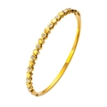 Bracelet en acier titane doré avec motifs trèfles et pierres de zircon brillantes - Style Trèfle à Quatre Feuilles Et Étoile (HMSZ045 Or)