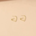 Elegante vergoldete hohle herzförmige Creolen mit einem minimalistischen Design - Ohrringe / Gold Hohl Herz Ohrringe