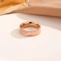 Bague écailles de dragon en or rose 18k avec texture ciselée et bords perlés - US 5 / Or rose