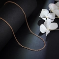 Minimalistische 18k Roségold plattierte Edelstahl O-Kette Halskette für Damen - Roségoldene Ankerkette
