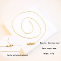 Adjustable golden stainless steel chain necklace with lobster clasp and pull bead - Gold Rope Chain (Adjustable) (Stainless Steel)