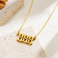 Collier en acier inoxydable doré avec pendentif chiffre ange 2000 style gothique - 2000 (X1120)