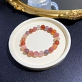 Rainbow candy color natural Yanyuan agate bracelet with round gradient stone beads - S103 Yanyuan Agate Bracelet