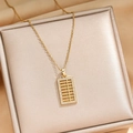 Exquisite gold-plated abacus pendant necklace with sparkling cubic zirconia on a luxury box - Gold Abacus