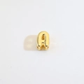 3D bubble style 18K gold plated copper alphabet A bead for DIY jewelry making - Gold Letter A