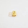 DIY jewelry charm letter B bead in 18K gold-plated copper for personalized necklaces - Gold Letter B