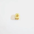 18K gold plated copper 3D letter C charm bead for DIY necklace and bracelet jewelry - Gold Letter C